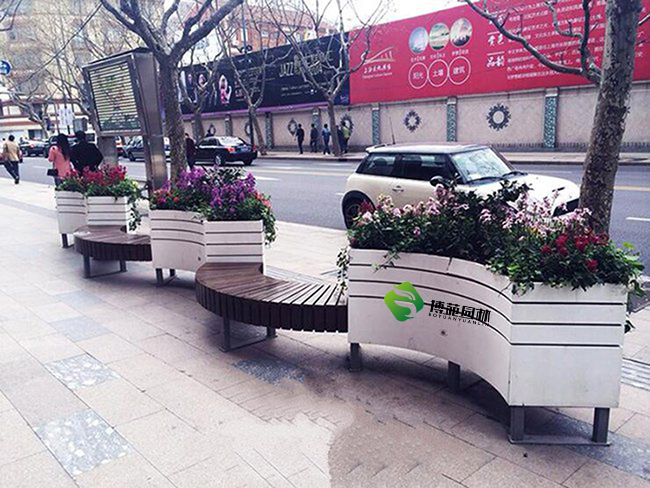 弧形座椅花箱 弧形座椅花箱